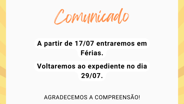 Comunicado de Férias